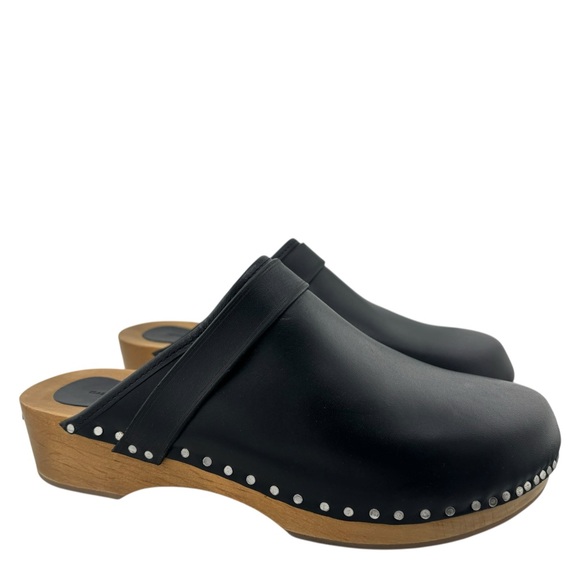 Isabel Marant Thalie Black Leather Clogs - Picture 1 of 5